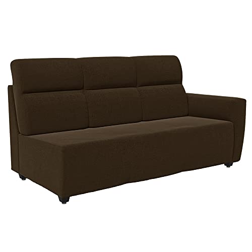 Image of Wakefit Sofa Set | 3 Year Warranty | 3 Seater Sofa for Living Room, Wooden Set, 3 Seater + Left Aligned, Belize(Malphino : Dark Earth)