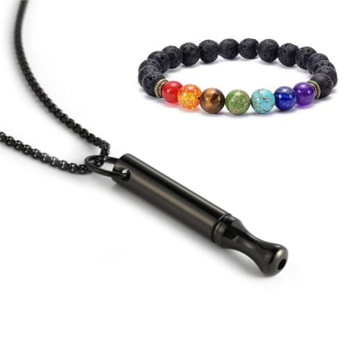 Breathing Necklace for Anxiety Relief Breathlink with Natural Stone Bracelet Quit Smoking Vaping Necklace Stop Smoking Aids Fidget for Smoking Cessation Fum Vaporless Smokeless Inhaler for Adult Men Women