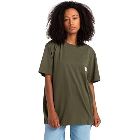 Camisa de Manga Corta Element Basic Label Unisex Verde Cover