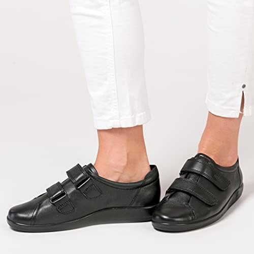 ECCO Women's Soft 2.0 2-Strap Sneaker, Black, 9-9.5 | Image 1