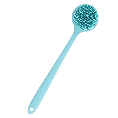 PACKOVE 1 Pieza cepillo de baño de mango largo depuración curtidor fregar cuerpo exfoliante cepillos de baño ducha depurador de cepillos depurador de baño trasero pincel de baño Azul