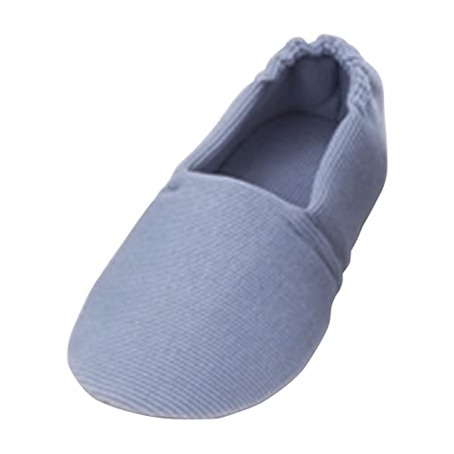 介護シューズ あゆみ エスパド 室内用 ブルー Sサイズ(20.5~21.5cm) 足囲3E相当 両足