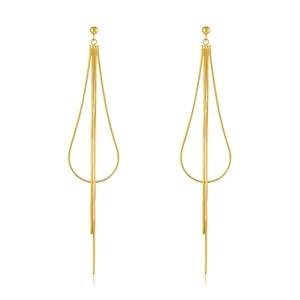 Gold/Silver Teardrop Dangle Earring for Women Multi Layer Long Chain Dangle Earrings Trendy Classic Jewelry