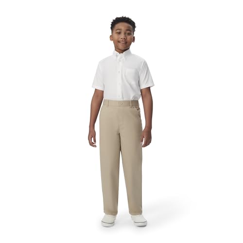 French Toast Boys Pull-on Relaxed Fit School Uniform Pant (Standard & Husky), Khaki, 8
