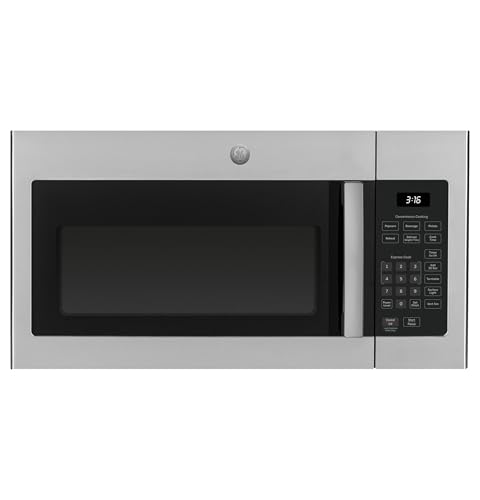 GE 30' Over-the-Range Microwave, 1.6 Cu. Ft., 1000 Watts, 300 CFM Hood Vent, LED Lighting, Auto...