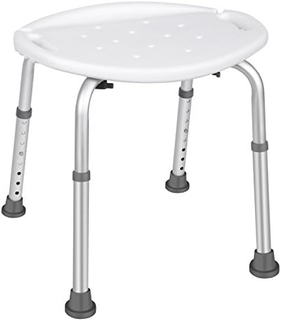 JCMASTER Shower Chair for Elderly and Disabled with Oval Seat