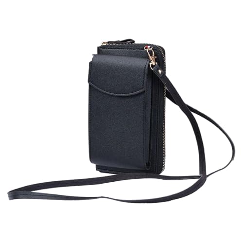 de piel sintética con múltiples bolsillos y cremallera para teléfono móvil, bolsas de teléfono móvil para mujeres, para viajes al aire libre, playa, camping, compras, citas