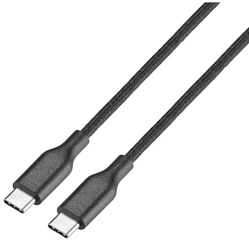 Image of Best Buy essentials Phone Charging Cables & USB Accessories - Lightning, USB-C & USB Cables, USB Hubs & Power Accessories (USB-C to USB-C Cable, 6 ft (BLK))