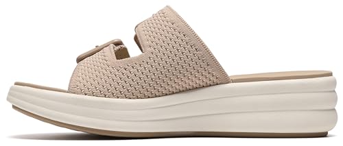 Clarks Clarks Women's Drift Faye Slide Sandal, Sand Textile, 8