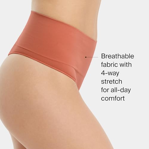 Image of SPANX SPANXshape Everyday Shaping Thong - Core Control Shapewear Underwear - Invisible Under Clothes - Seamless Design