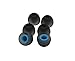 KRS STP Blau/Schwarz x Aufsatz In-Ear Gummi Silikon Ohrpolster Ersatz Große M für Fast alle In-Ear Headset, Kopfhörer (Blau)