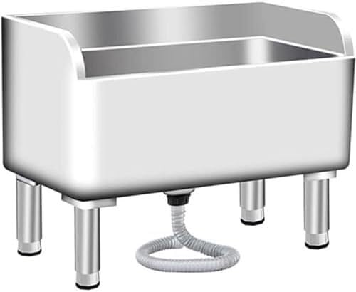 Lavello Multiuso in Acciaio Inox - Lavabo Professionale autoportante per la Pulizia di cucine e Pavimenti,60CM