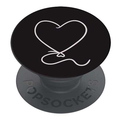 PopSockets | PopGrip | Ausziehbarer Halterung und Griff für Smartphones und Tablets | Fingerhalter Basic Heart Balloon