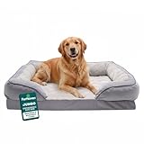 Furhaven XL Orthopedic Dog Bed Perfect Comfort Plush & Velvet Waves Sofa-Style...