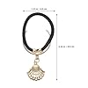 COLLBATH 2pcs Metal Ponytail Holder Cuff with Hollow Shell Charm, High Elastic Hair Tie Bangle for Women, Decorative Hair Accessories for Everyday Ponytail Styling #1
