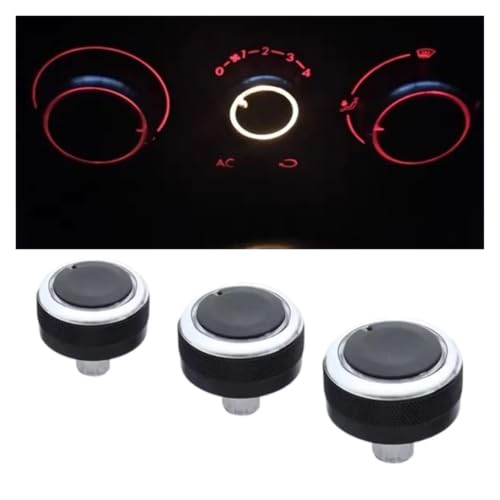 Perilla CA de aire acondicionado para A4 1999-2007, panel de control de coche (3 uds) 3