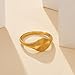 YeGieonr Non Tarnish Gold Rings for Women, Waterproof Gold Signet Ring, 18K Gold Plated Stackable Rings for Everyday Wear