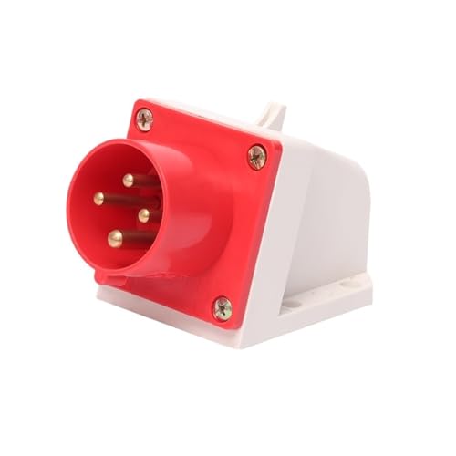 Conector de aviación de 4 pines 16A enchufe de superficie inverso de 380V para redes industriales