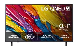 LG Televisor QNED 82 4K de 50'' (2025): tecnología QNED, Alpha 7 AI Gen8, WebOS 25, atenuación de precisión, control remoto mágico AI, HDR10, 60 Hz