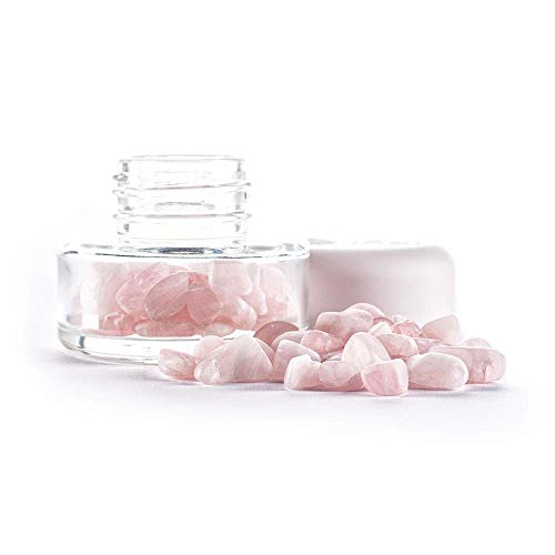 Vitajuwel Inu! - The Original Diy Crystal Water Bottle, Cloud White + Crystal Jar Harmony - Rose Quartz Gemstones + Grey Protective Sleeve #TOP3