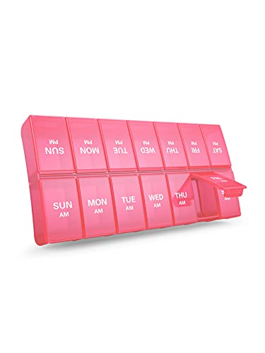 Large AM PM Pill Box Weekly, Annwer 7 Day Pill Organizer 2 Times a Day One Week Pill Cases for Pills Vitamin Fish Oil Supplements Large AM PM Pill Box Weekly, Annwer 7 Day Pill Organizer 2 Times a Day One Week Pill Cases for Pills Vitamin Fish Oil Supplements