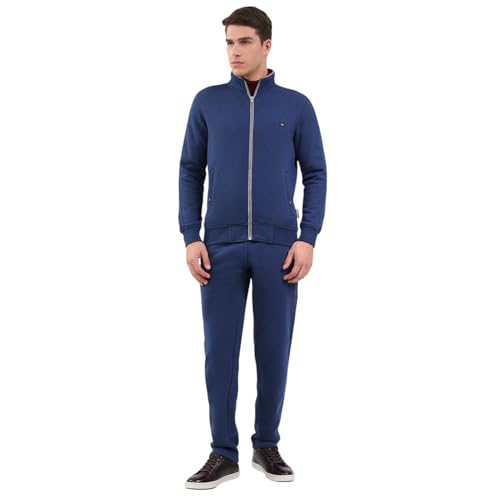 Image of Monte Carlo Men Regular Fit Solid Mock Neck Full Sleeve Winter Tracksuit | Men Track Suit | Stylish Sportswear Set with Jacket and Lower | Activewear Set For Men's (Pack Of 1)