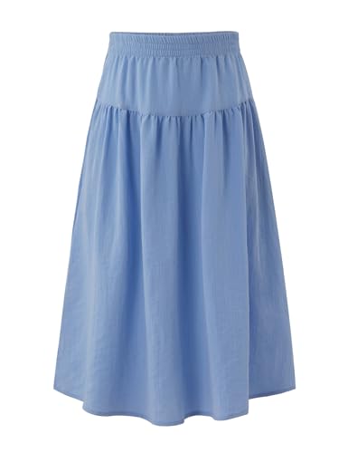 Image of Girls' Skirt A-Line Long Skirt School Uniform Skirt with Pockets, 4-13Y