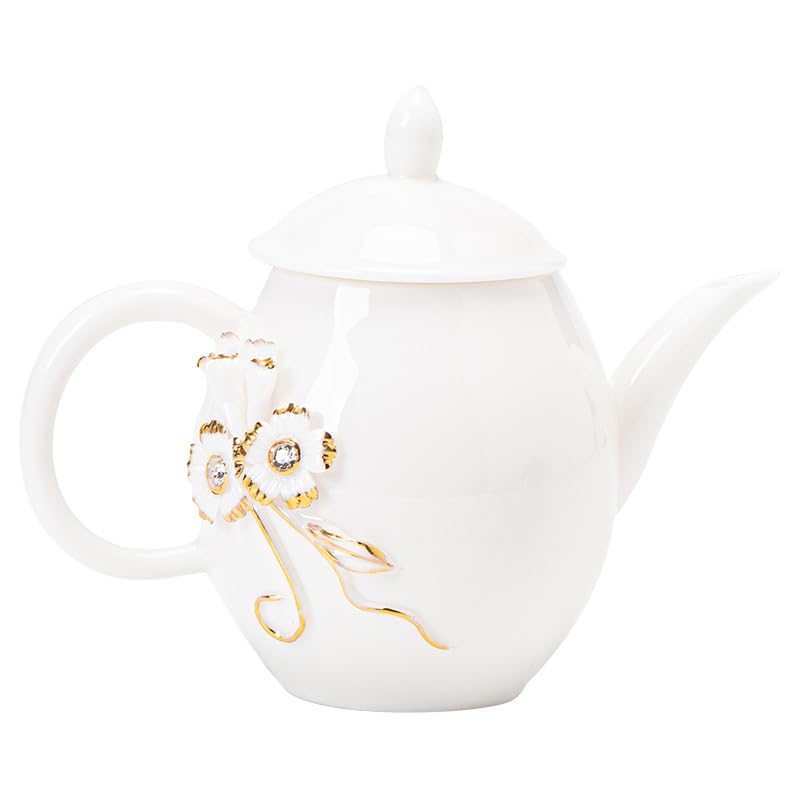Amazon.com | 德化羊脂玉白瓷茶壶茶杯tea cup 套装家用单个大号捏花
