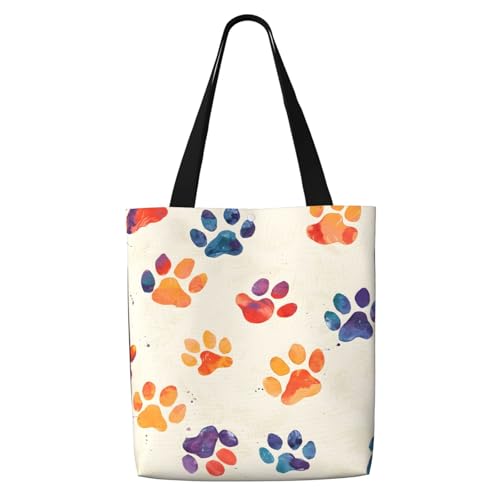 Coffee Brown Pattern Canvas Shoulder Bag Reusable Tote Bag Soft Lightweight Cloth Bags For Women Girls Lady Casual