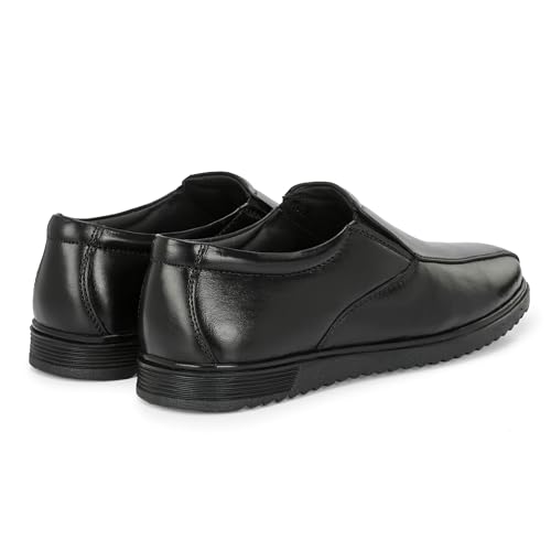 Image of Blue Leather By Centrino Genuine Leather Slip-On Men's Formal Shoe |Stylish with Soft Cushioned Insole |Trendy Non Lace-Up Design |Durable Leather with Anti-Skid Sole | Perfect for Formal Wear (3955)