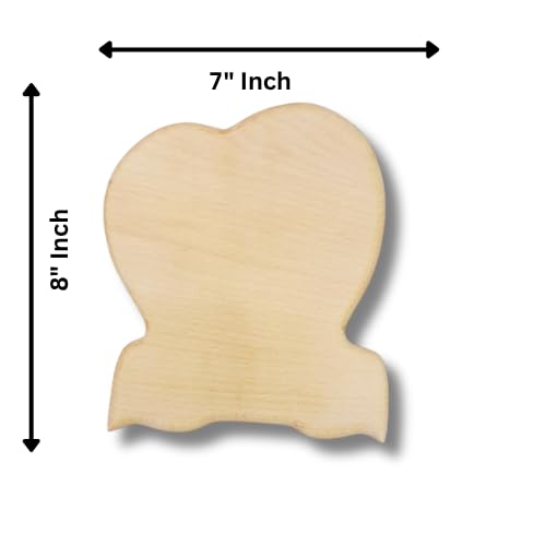 Image of Customized Personalised Engraved Wooden Photo Frame For Gift, All Shapes and Sizes for Everyone (Half Heart-8x7)
