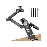 SporGain [Updated] Lawn Mower Blade Sharpener 15°-45° Adjustable Frame with Ball Bearing Manufacture Handle for Right & Left Hand Blades, Use with Angle Grinder, Black