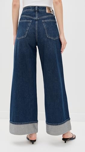 rag & bone Women's Sofie High-Rise Ankle Wide Leg with Cuff Jeans3