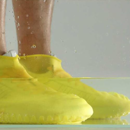NOLITOY 1 par Unisex XL Cubrezapatos Amarillo para Días Lluviosos para Calzado Exterior y Fácil de Limpiar miniatura 7