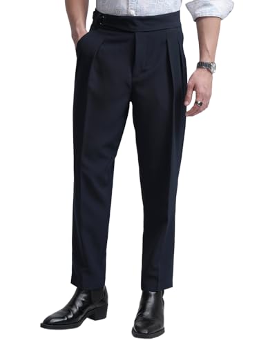 Image of Highlander Men's Gurkha Trouser Pants| High Waist| Carrot Fit| Ankle Length| Stylish Trousers for Men| Men Trousers | Trousers for Man | Pants for Man