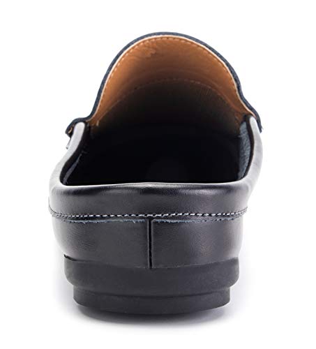 Image of Men's Classic Leather Slippers Office Casual House Slip On Backless Loafers