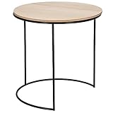 ✅ Parámetros: bonita mesa auxiliar de metal y tablero de MDF, forma redonda, carga máxima: 10 kg
