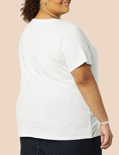 Image of Amazon Essentials Women's Plus Size Short-Sleeve V-Neck T-Shirt