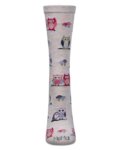 MeMoi Women's It's Owl Good Rayon From Rayon Crew Socks2
