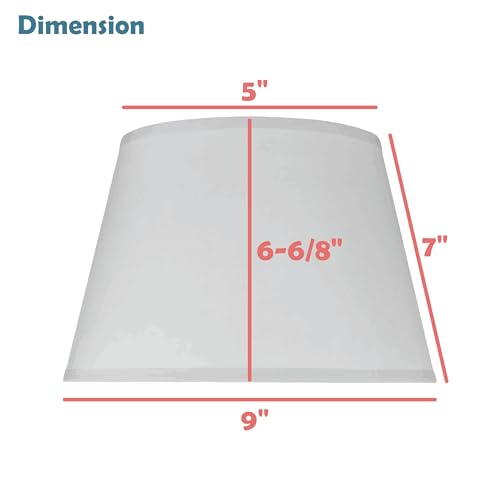 Aspen Creative 58909 Empire Uno Lamp Shade in Cream with Powder Blue, 5" Top x 9" Bottom x 7" Slant Height, Slip UNO 33mm by Aspen Creative - Image 5