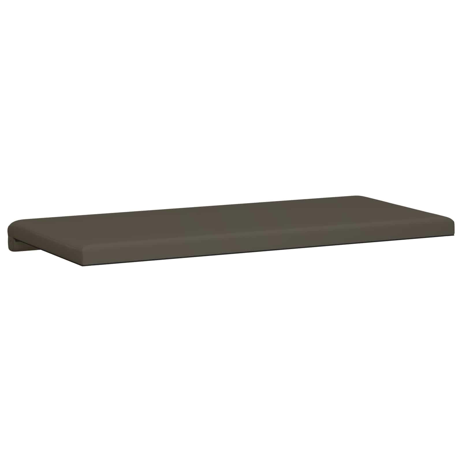 Poduszka na ławkę sztuczna skóra szara głębokość 35 cm | Kształt litery L, wypełnienie piankowe, rama z materiału drewnopochodnego, antypoślizgowa, łatwa do czyszczenia