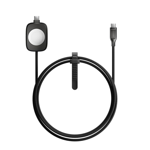 NOMAD Apple Watch Charger USB C Cable 1.5m Carbide 2in1, USB C Ch...