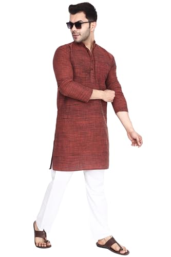 Image of Men's Khadie Cotton Relaxed Straight Kurta