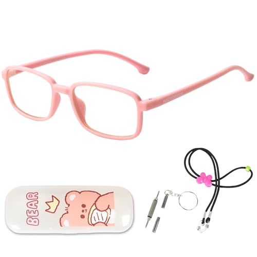 Image of Ultra-Light Blue Light Blocking Glasses with Case for Kids and Teens,Anti Eyestrain &UV400