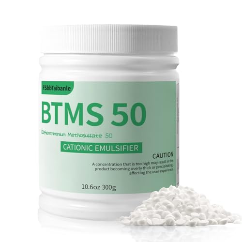 FSbbTaibanle 10.6 oz BTMS 50 Conditioning Emulsifier granules 100% derived from plant-basedIdeal for Leave-in Conditioner Lotions Shampoos and More