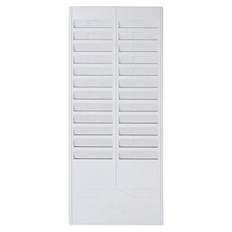 Toddmomy Time Card Rack 24 Pocket Slots Wall Mounted Stacking Holder Attendance Recorder for Office Warehouses Cover
