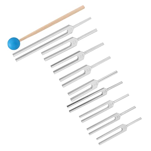 NSXAYIWE Conjunto De Diapasão De 9 Peças, Conjunto De Diapasão De Chakra, Diapasão Ponderado Para Cu