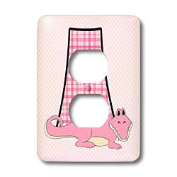 Alligator Rose Monogramme A habillage mural 15,2 cm pour personnaliser une chambre
