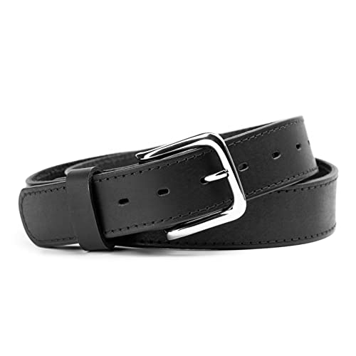 Main Street Forge The Foreman Leather Belt | Made in USA | Full Grain Leather | Mens Belt | Black 42