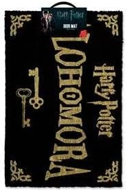 Harry Potter Alohomora Door Mat, Black and Gold
